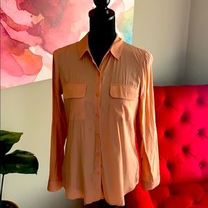 Linen button up blouse
